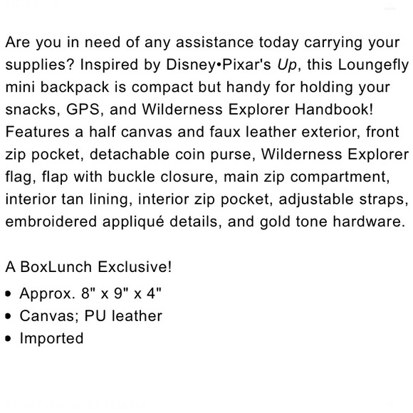 DISNEY LOUNGEFLY Wilderness Explorer Mini Backpack - Picture 8 of 8